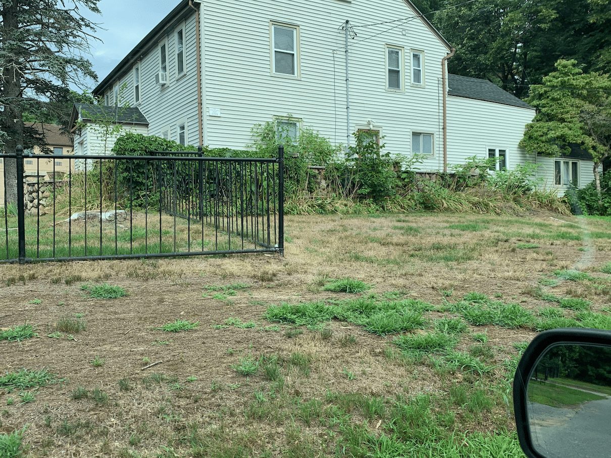 This house is likely unrelated to the convent, but we always thought it was a security lookout. We'd wait until the lights went off or motion stopped to sneak by it.